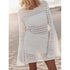 'Odelia' Crochet See-Through Knit Dress - Celes Fashion